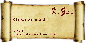 Kiska Zsanett névjegykártya